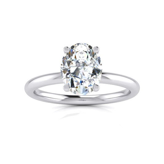 1.50ct Oval Diamond in White Gold (Lab Grown)