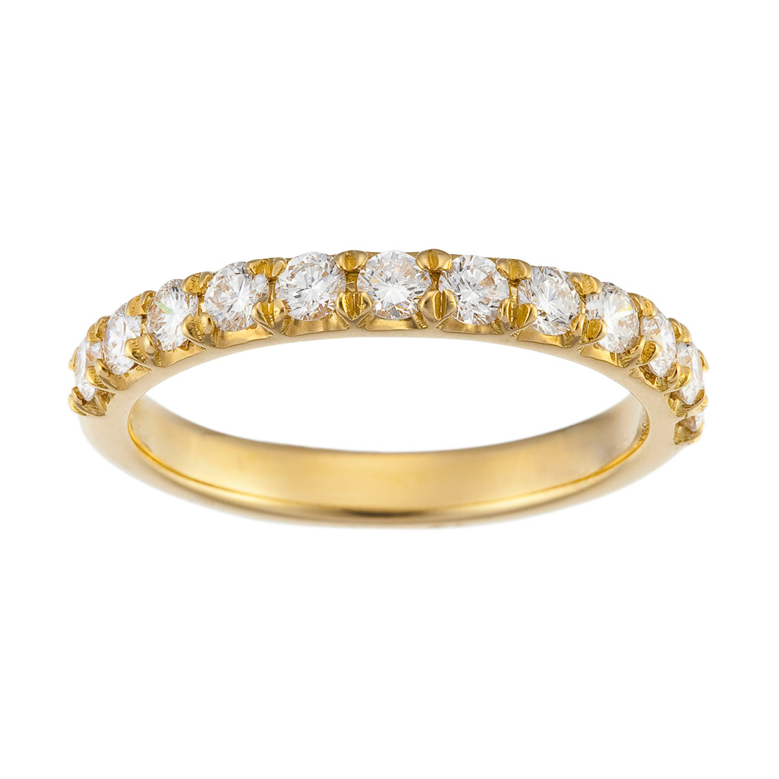 18ct Yellow Gold Claw-Set Diamond Band